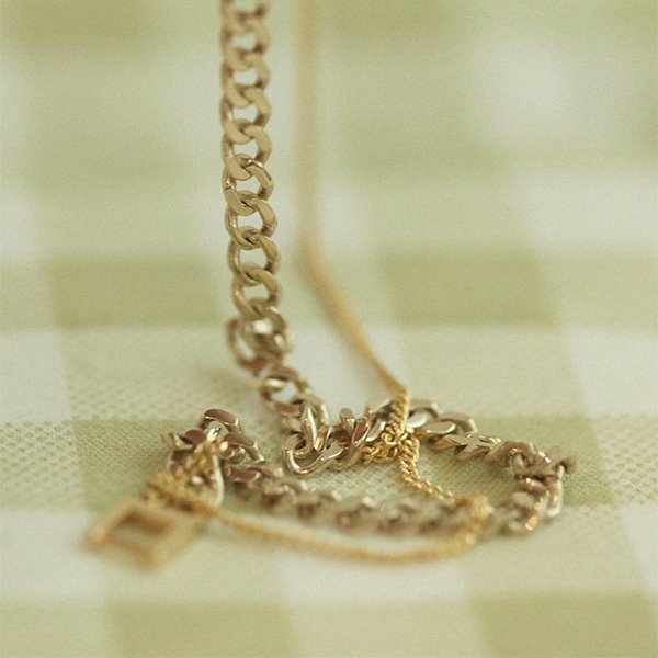 Two Layer Chain Anklet 18K 2줄 체인 발찌