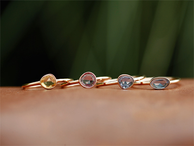 ㆍDesigned by Namheeㆍ Pastel Sapphire Ring 18K 파스텔 사파이어 반지 (옐로우, 핑크, 퍼플, 블루 선택)